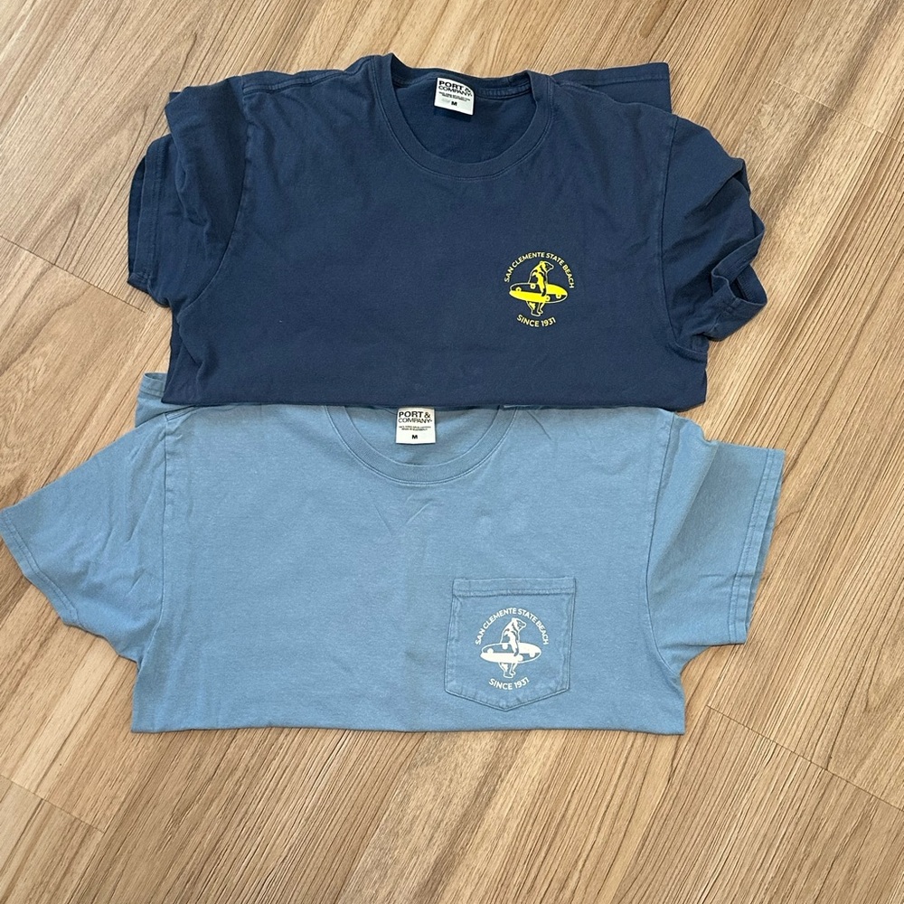 San Clemente State Beach two Shirts! Two!! Comfort Colors Blue Graphic Tee